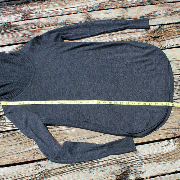 Cynthia Rowley Merino Wool Cowl Neck Gray Tunic S - Picture 5 of 8